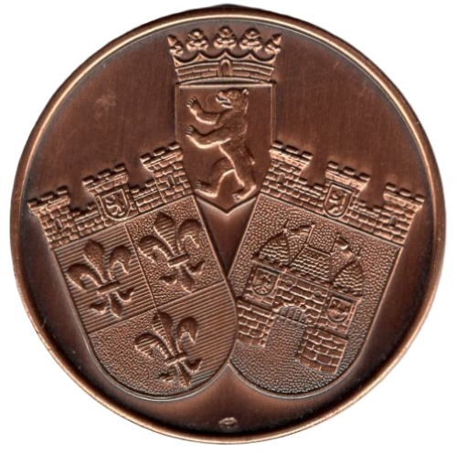 Berlin 100 Jahre Kurfuerstendamm Medaille Kupfer 1986
