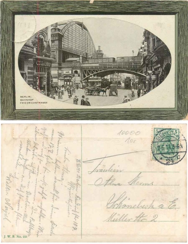 Berlin Bahnhof Friedrichstrasse o 2.6.1911