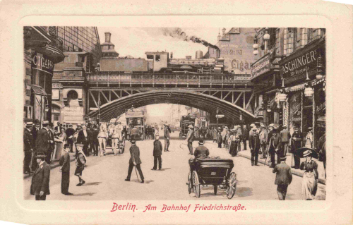 Berlin Bahnhof Friedrichstrasse alte Ansichtskarte * um 1910