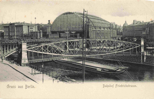 Berlin Bahnhof Friedrichstrasse alte Ansichtskarte * um 1910