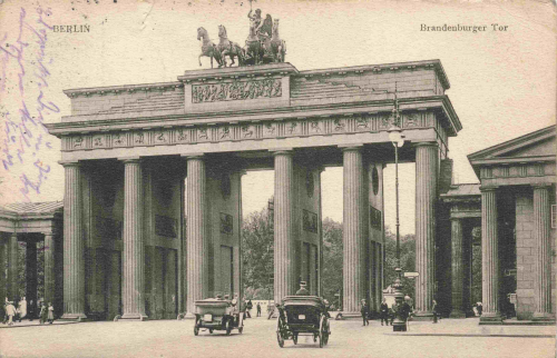 Berlin Brandenburg Gate vintage postcard