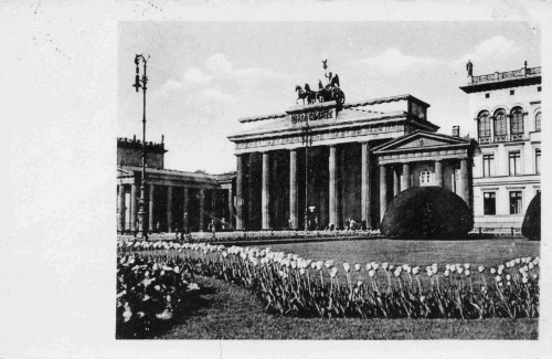 Berlin Brandenburg Gate vintage postcard