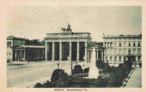 Berlin Brandenburg Gate vintage postcard