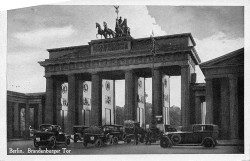 Berlin Brandenburg Gate vintage postcard