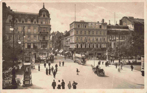 Berlin Cafe Bauer und Kranzlerecke alte Ansichtskarte * um 1920