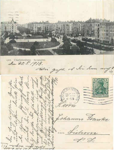 Charlottenburg Berlin Savignyplatz o 20.5.1913