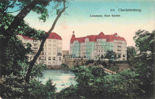 Charlottenburg, Berlin, Lietzensee, Neue Kantstraße, Leipzig–Saalfeld railway post service, train 364, 1911