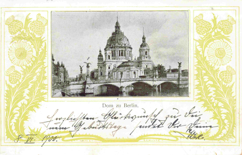 Berlin Cathedral, vintage postcard, c. 1900