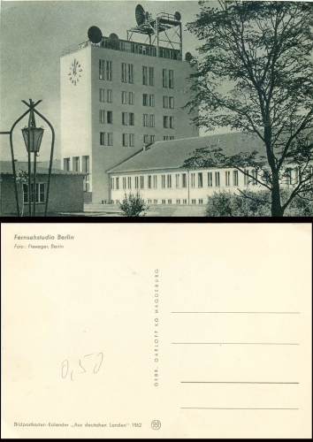 Berlin television studio * 1962