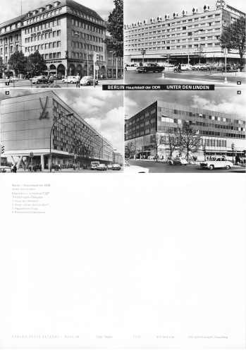 Berlin Hauptstadt der DDR unter den Linden Großformatkarte A5 *1968