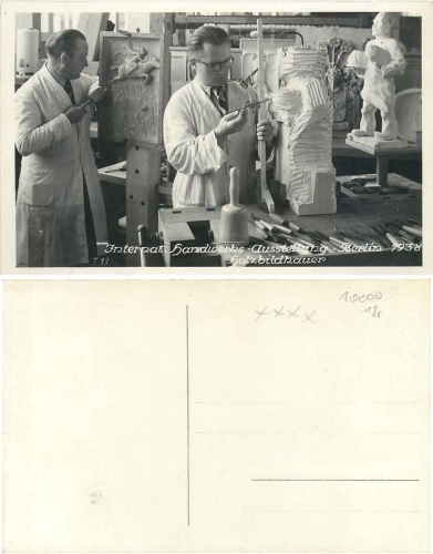 Berlin international handicraft exhibition wood sculptors * 1938