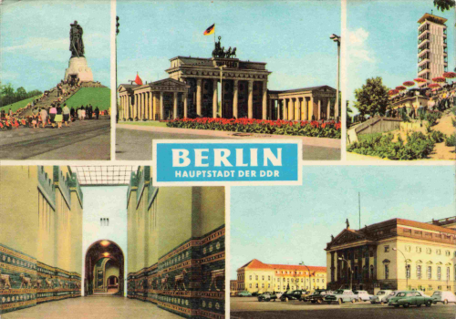 Berlin Hauptstadt der DDR Mehrbildkarte