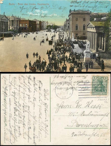 Berlin, Unter den Linden, Hauptwache o 19.7.1914