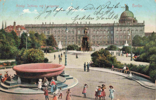 Berlin Schloss und Lustgarden alte Ansichtskarte