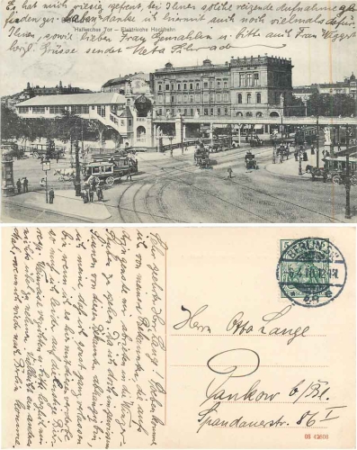 Kreuzberg Berlin Hallesches Tor electronic elevated train o 6.4.1910