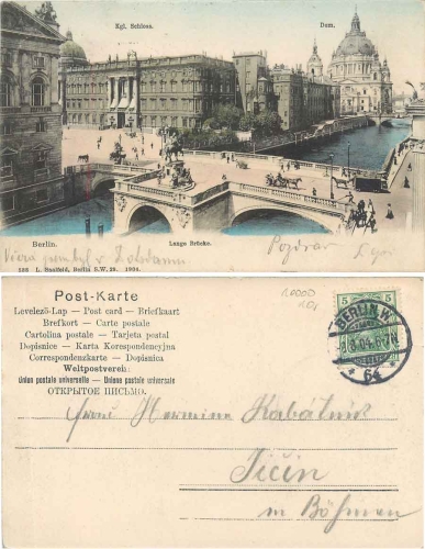Berlin Lange Brücke mit Schloss o 8.8.1904
