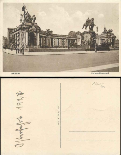 Berlin, Nationaldenkmal * 1927