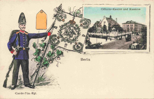 Berlin Paradeuniform des Garde-Füsilier-Regiments der Preußischen Armee Kaserne * um 1910