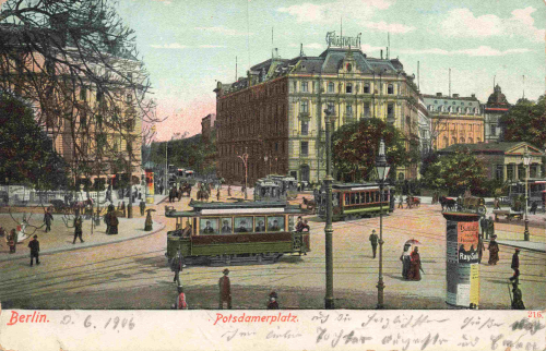 Berlin Potsdamer Platz, vintage postcard o 1906