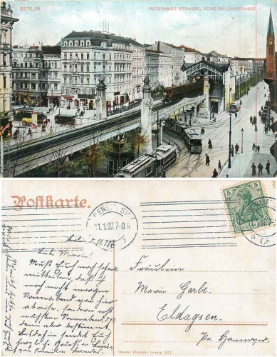 Berlin Potsdamer Strasse Ecke Bülowstrasse o 11.1.1907