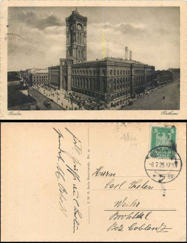 Berlin City Hall July 6, 1925