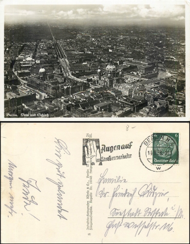 Berlin Dom und Schloss Luftbild o 14.8.1938