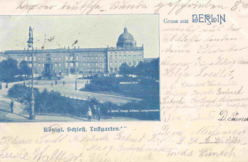 Berlin Schloss und Lustgarden alte Ansichtskarte o 1900