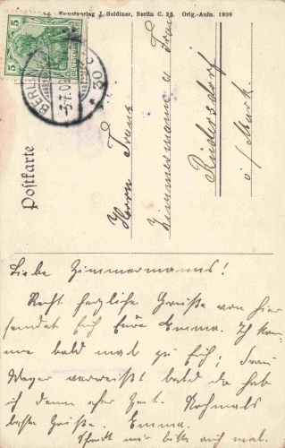 Schöneberg Berlin Bayerischer Platz original alte Ansichtskarte o 1909