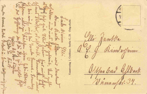 Steglitz, Berlin – Hirschgarten, corner of Siemensstraße – vintage postcard, circa 1920