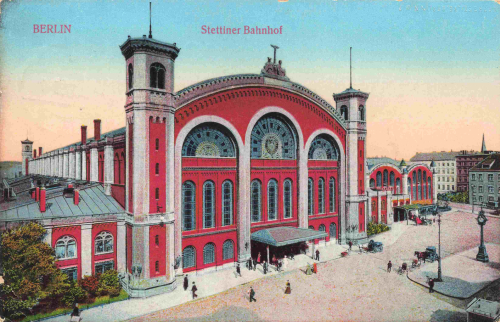Berlin Stettiner Bahnhof original alte Ansichtskarte o 1912