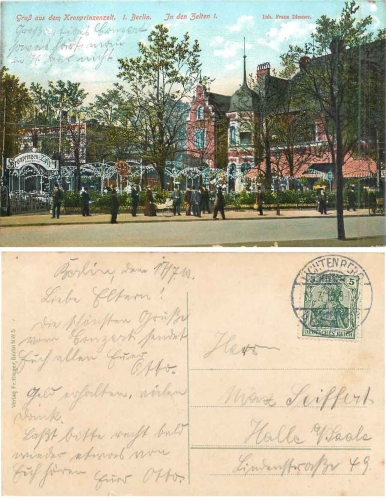 Tiergarten Berlin Kronprinzenzelt o 19.7.1910