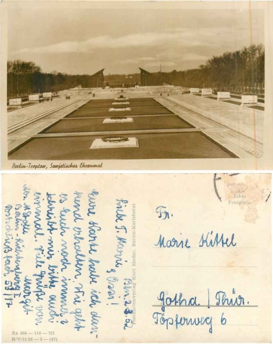 Treptow Berlin Sowjetisches Ehrenmal o 2.3.1952