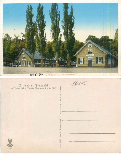 Wannsee Berlin Wirtshaus zur Pfaueninsel *1931