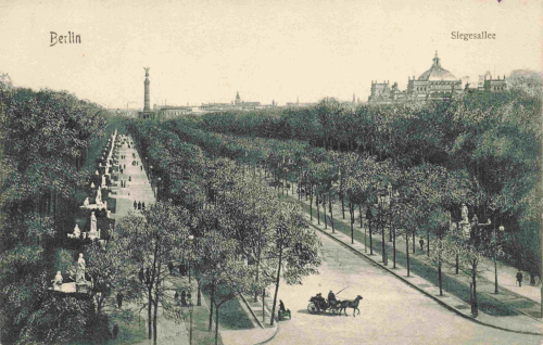 Berlin Siegesallee – original vintage postcard * 1910