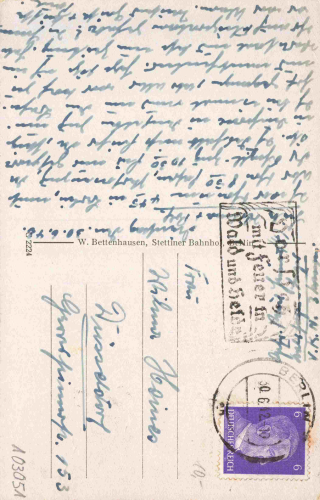 Berlin Stettiner Bahnhof original alte Ansichtskarte o 1942