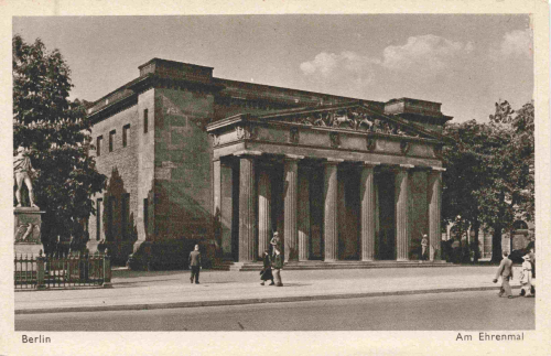 Berlin memorial, original vintage postcard, circa 1930