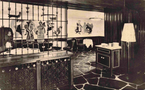 BBerlin, Stalinallee 165, "Budapest" restaurant, interior view * 1959