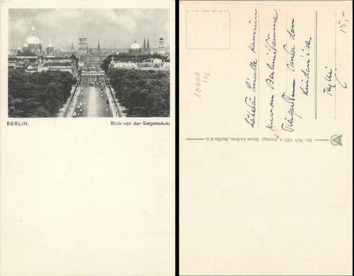 Berlin von der Siegessäule gebr. ca. 1930