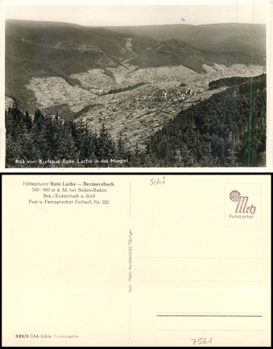 Bermesbach view from the Kurhaus Rote Lache * approx. 1940