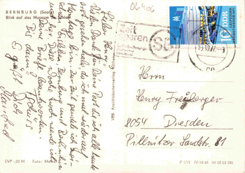 Bernburg Saale Schloss o 1977