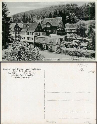 Berneck Altensteig Gasthof Waldhorn *ca. 1940