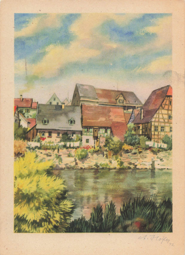 Besigheim Kuenstlerkarte A Höfer um 1950