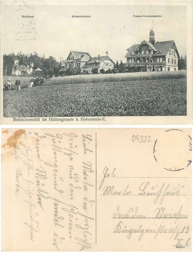 09337 Bethlehemstift im Huettengrunde bei Hohenstein-Ernstthal o ca. 1910