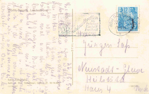 Biesnitz bei Görlitz Landeskrone o 1954