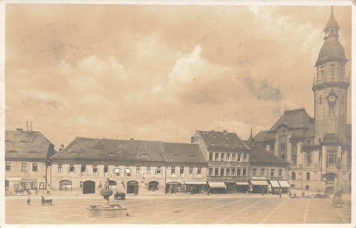 Bilin Marktplatz Sudetengau Böhmen Bílina o 1929