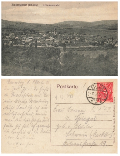 97653 Bischofsheim Rhoen o 1.10.1922
