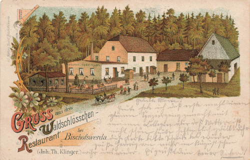 01877 Bischofswerda Waldschlösschen Restaurant Litho o 1899