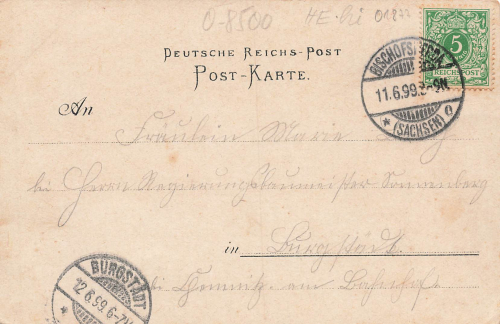 01877 Bischofswerda Waldschlösschen Restaurant Litho o 1899