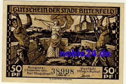 06749 Bitterfeld emergency money 50 pfennigs 1921