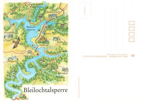Bleilochtalsperre artist card Graichen * 1987